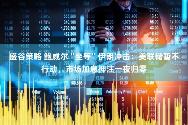 盛谷策略 鲍威尔“坐等”伊朗冲击：美联储暂不行动，市场加息押注一夜归零